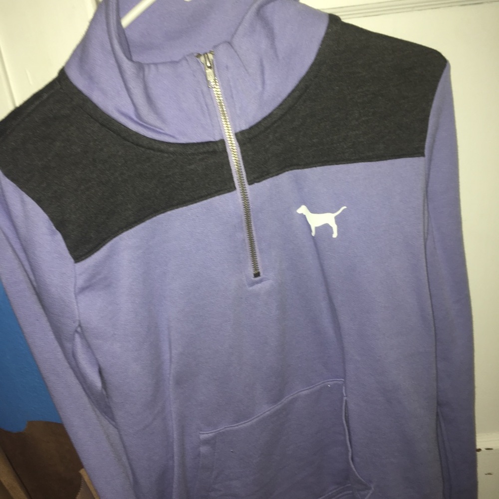 Pink Sweater - Purple and Gray